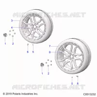 WHEELS, FRONT AND REAR (SL MODELS)