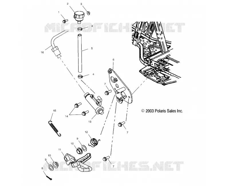 REAR MASTER CYLINDER   FOOT PEDAL