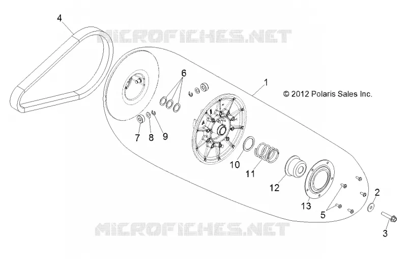 DRIVE TRAIN, SECONDARY CLUTCH