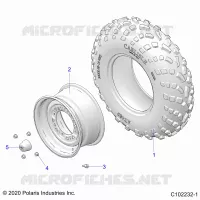 WHEELS, FRONT TIRE