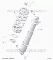 SUSPENSION, REAR SHOCK MOUNTING