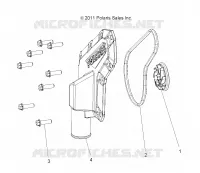 ENGINE, WATERPUMP IMPELLER AND COVER