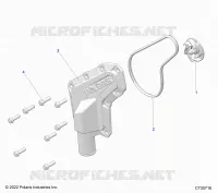ENGINE, WATERPUMP IMPELLER AND COVER
