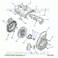 ENGINE, BLOWER HOUSING AND RECOIL STARTER