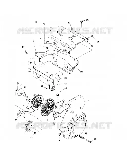 BLOWER HOUSING    RECOIL STARTER SUPERTRAK (4921292129039A)