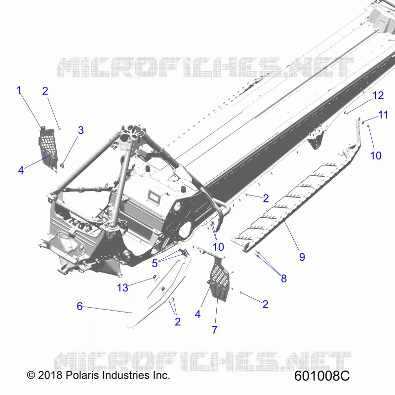 CHASSIS, CLUTCH GUARD, FOOTRESTS, AND RUNNING BOARDS