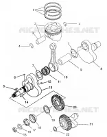 CRANKSHAFT AND PISTON MAGNUM 4X4 W968144 AND SWEDISH MAGNUM 4X4 S968144 (4936053605D002)