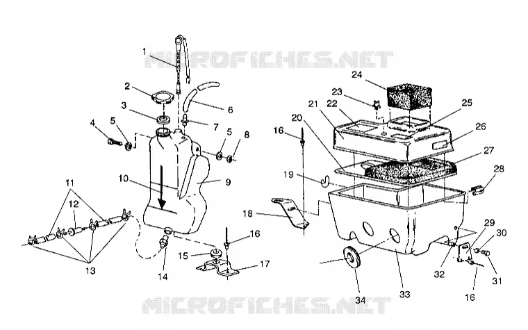 OIL TANK   AIR BOX WIDETRAK / 0932064 (4922982298027A)