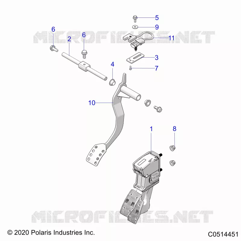 CONTROLS, FOOT CONTROLS AUTO- T23AASGD/HD/TGD/HD (C0514451)