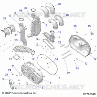 DRIVE TRAIN, CLUTCH COVER AND DUCTING