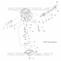 ENGINE, CARBURETOR LOWER