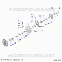 DRIVE TRAIN, PRIMARY CLUTCH R22RSJ99A9/B9  (C701320)