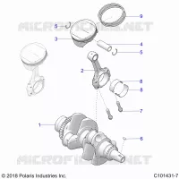 ENGINE, CRANKSHAFT AND PISTON