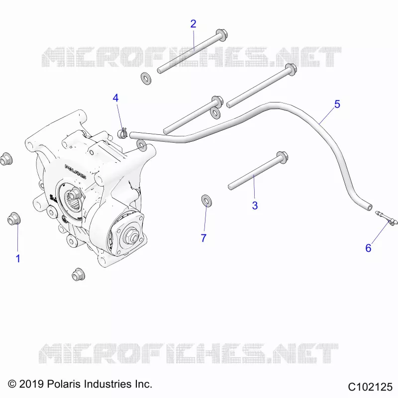 DRIVE TRAIN, GEARCASE MOUNTING, REAR