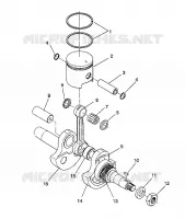 PISTON   CRANKSHAFT STARLITE/0933427 (4922972297032A)
