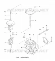 ENGINE, CARBURETOR, UPPER