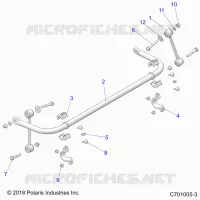 SUSPENSION, STABILIZER BAR, REAR
