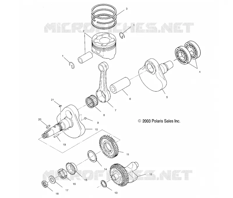 CRANKSHAFT AND PISTON