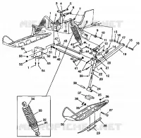 FRONT SUSPENSION AND SKI TRAIL TOURING 0982362 AND EUROPEAN TRAIL TOURING E (4942314231B003)