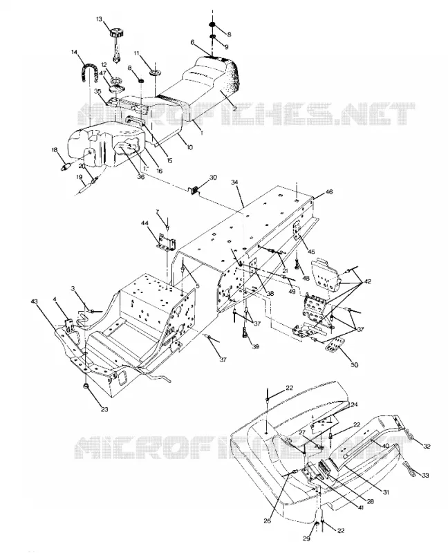 CHASSIS AND SEAT SPORT GT UPDATED 10/88 (4915451545031A)