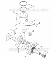 CRANKSHAFT AND PISTON TRAIL BLAZER W947221 (4926832683C006)