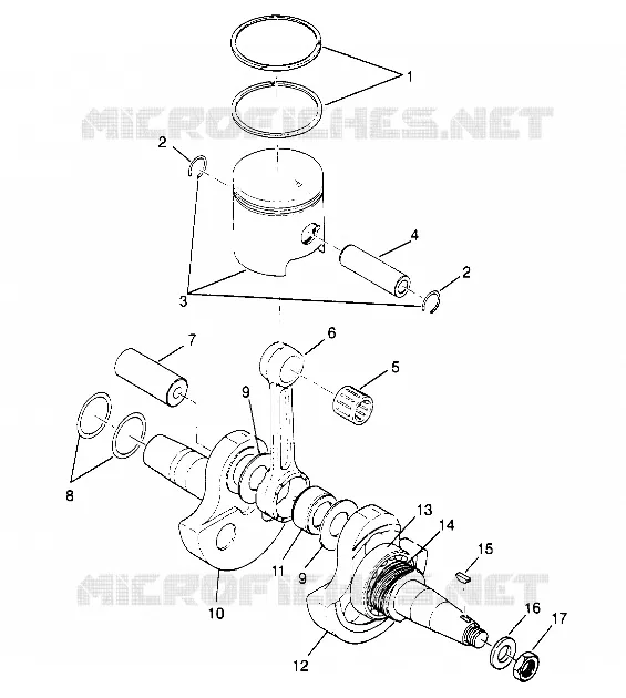 CRANKSHAFT AND PISTON TRAIL BLAZER W947221 (4926832683C006)