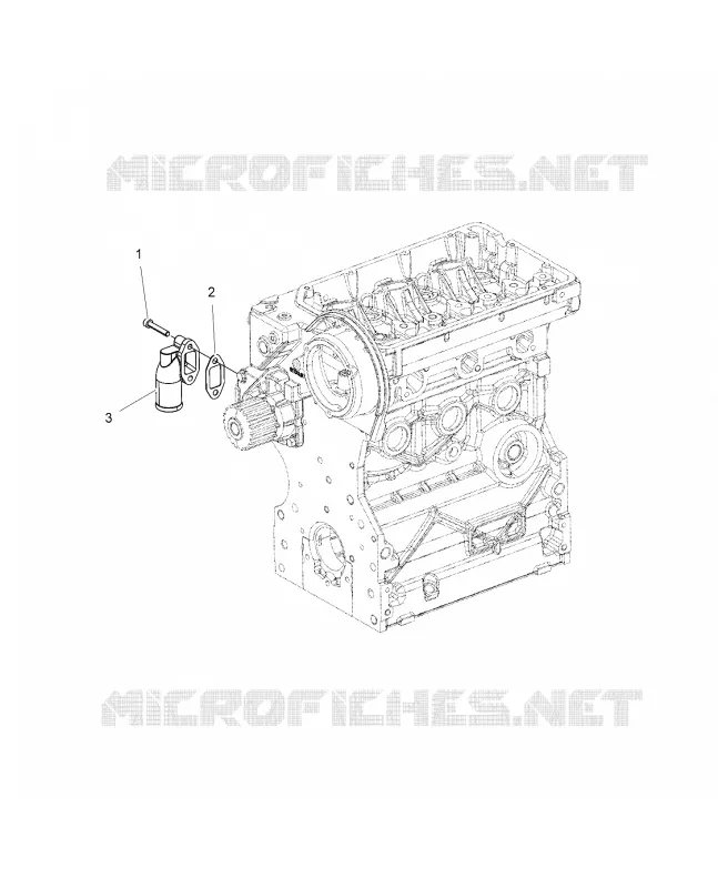 ENGINE, WATER INLET FLANGE