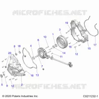 ENGINE, STATOR COVER AND FLYWHEEL