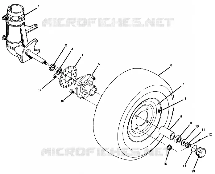 FRONT WHEEL ASSEMBLY TRAIL BOSS / W928527 (4922892289015A)