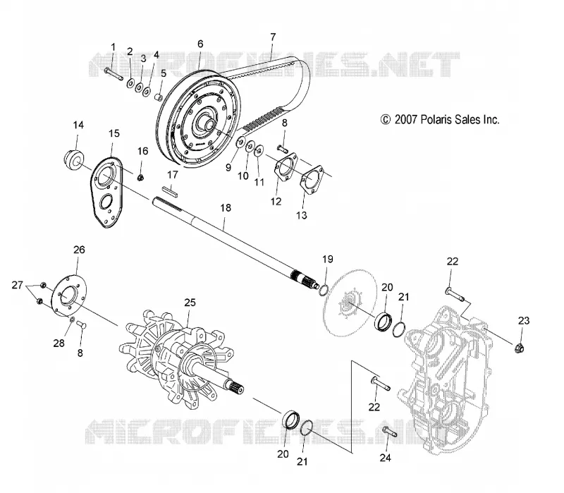 DRIVE TRAIN, JACKSHAFT AND DRIVE SHAFT