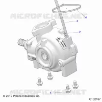 DRIVE TRAIN, GEARCASE MOUNTING, FRONT