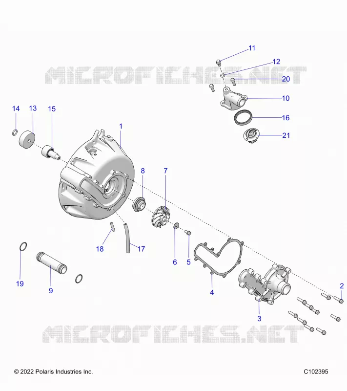 ENGINE, COOLING SYSTEM AND WATER PUMP