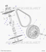 DRIVE TRAIN, SECONDARY CLUTCH