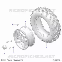 WHEELS, FRONT TIRE