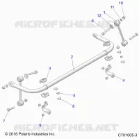 SUSPENSION, STABILIZER BAR, REAR