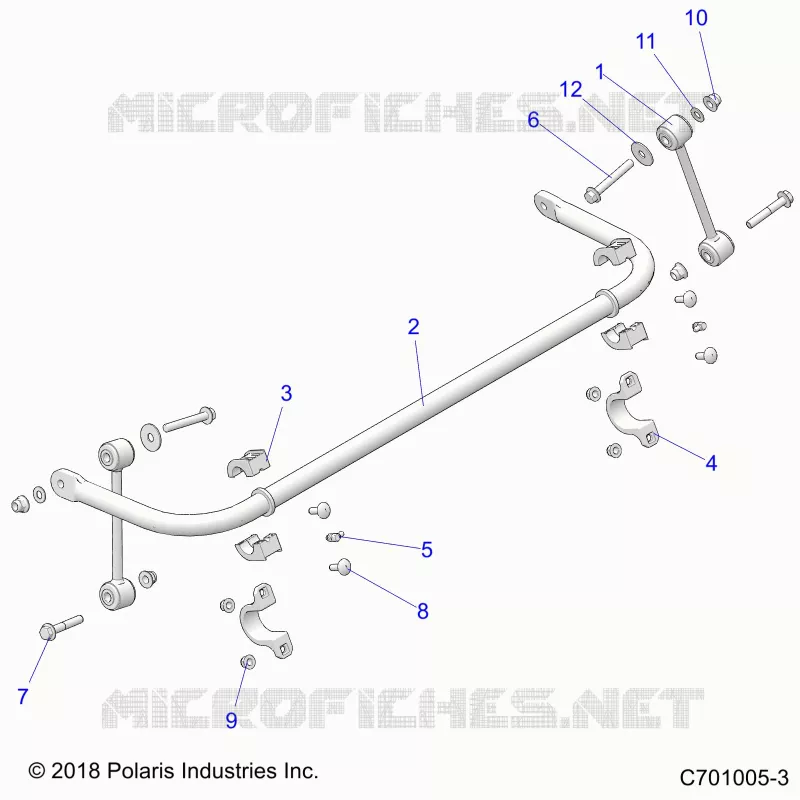 SUSPENSION, STABILIZER BAR, REAR