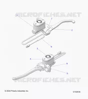 FRONT BRAKE BRAKE LEVER AND MASTER CYLINDER