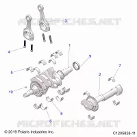 ENGINE, CRANKSHAFT AND BEARINGS