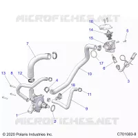 ENGINE, WATERPUMP AND BYPASS
