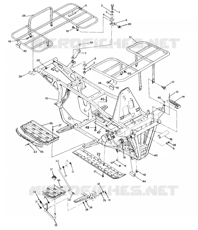 FRAME ASSEMBLY W/ RACKS 250 4X4 / W928127 (4922872287A007)