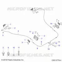 CHASSIS, HOOD HINGE CABLE ASM.