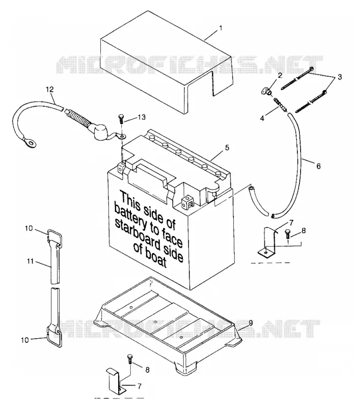 BATTERY BOX HURRICANE B974473 AND INTL. HURRICANE I974473 (4941044104B006)
