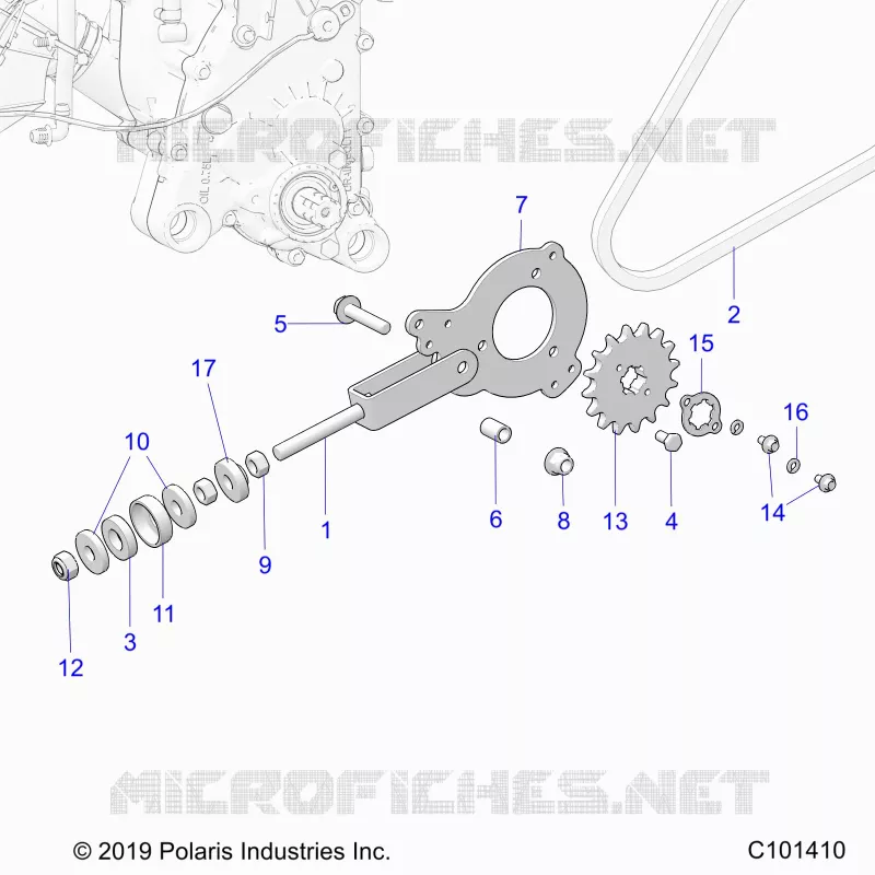 DRIVE TRAIN, CHAIN TENSIONER AND SPROCKET