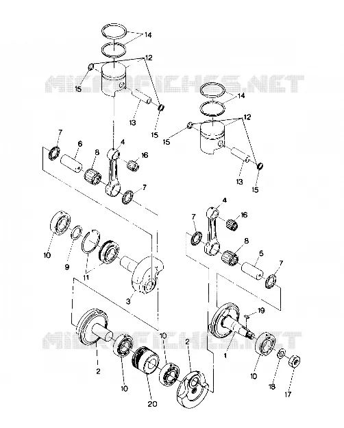 PISTON AND CRANKSHAFT SUPERTRAK (4917131713025A)