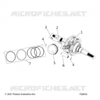 ENGINE, CRANKSHAFT, CONNECTING ROD AND PISTON