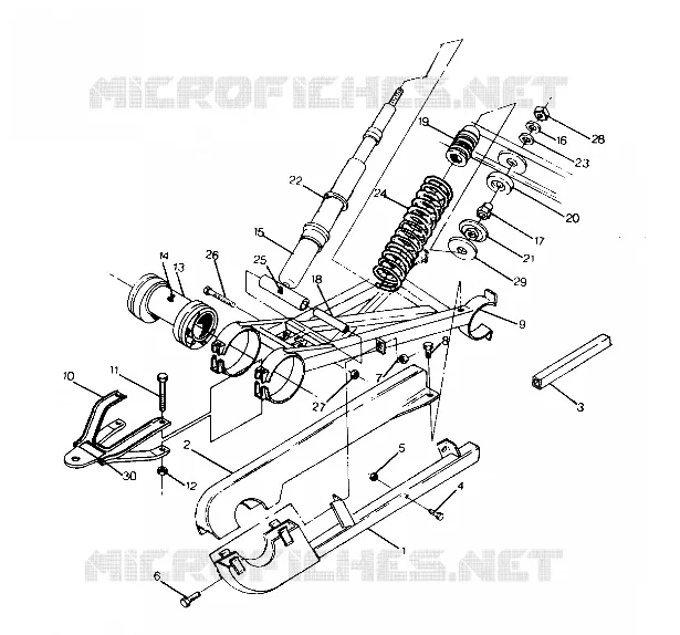 REAR SWING ARM   SHOCK BIG BOSS 4X6 UPDATED 2