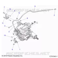 DRIVE TRAIN, MAIN GEARCASE MOUNTING- Z21CHA57A2/E57AK (C701043-1)