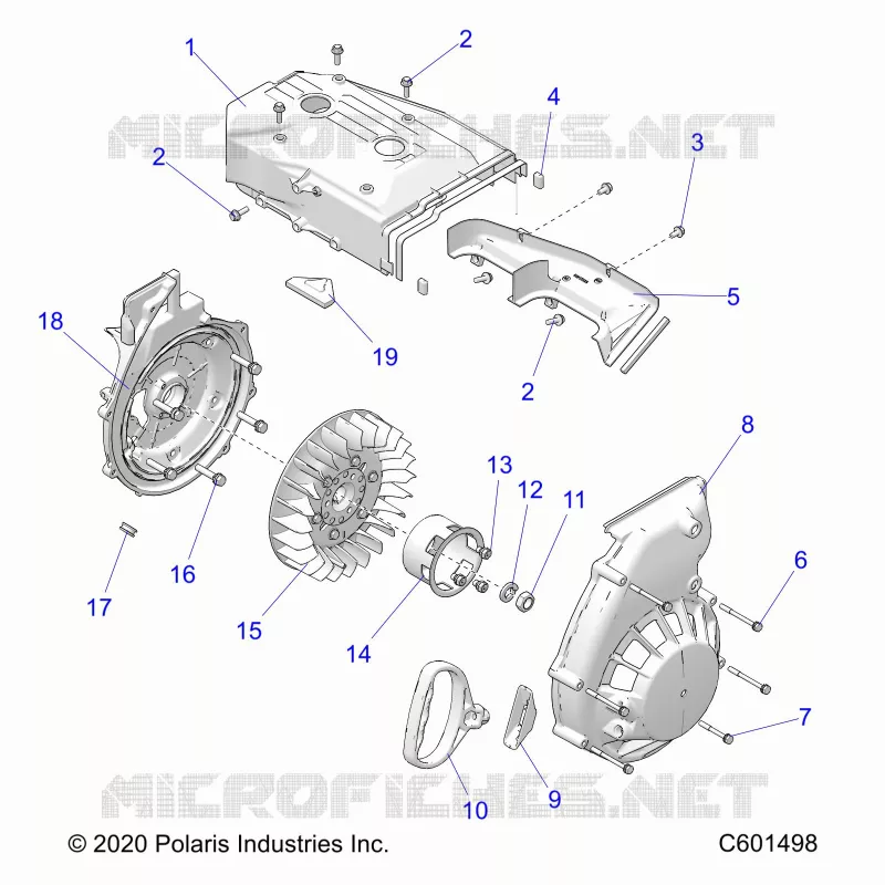 ENGINE, BLOWER HOUSING AND RECOIL STARTER