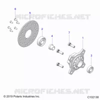 WHEELS, FRONT HUB AND BRAKE DISK
