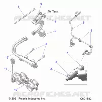 FUEL SYSTEM, RAIL, LINES AND THROTTLE BODY